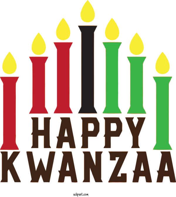 Free Holidays Text Line For Kwanzaa Clipart Transparent Background