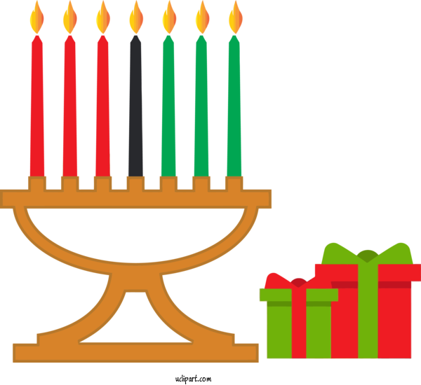 Free Holidays Menorah Candle Holder Hanukkah For Kwanzaa Clipart Transparent Background
