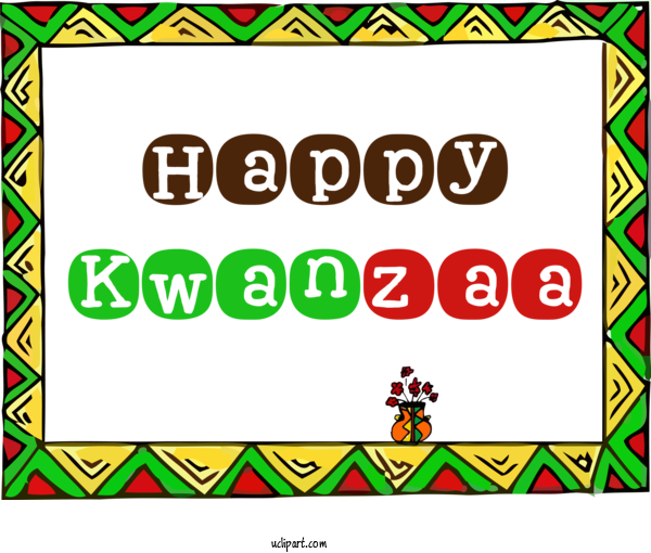 Free Holidays Green Font Rectangle For Kwanzaa Clipart Transparent Background