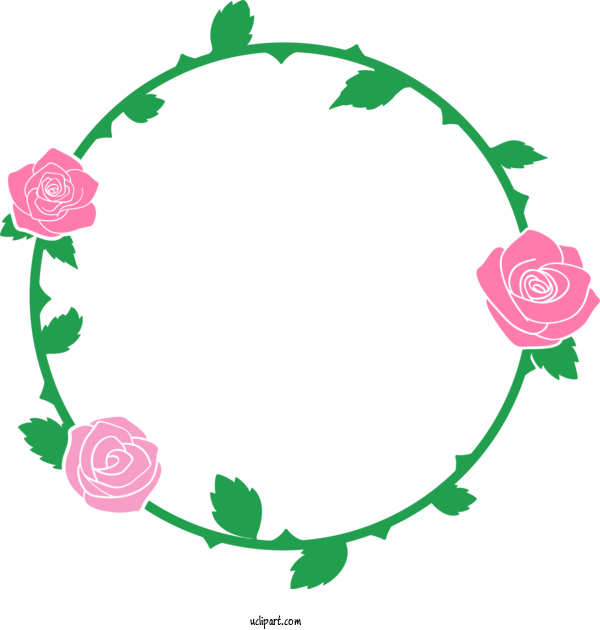Free Flowers Leaf Circle Plant For Rose Clipart Transparent Background