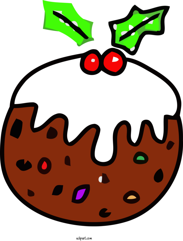 Free Holidays Fruit Food Christmas Pudding For Christmas Clipart Transparent Background