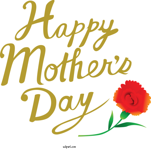 Free Holidays Font Text Greeting For Mothers Day Clipart Transparent Background