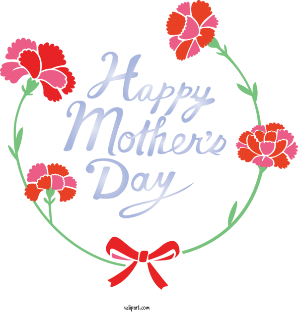 Free Holidays Text Plant Font For Mothers Day Clipart Transparent Background