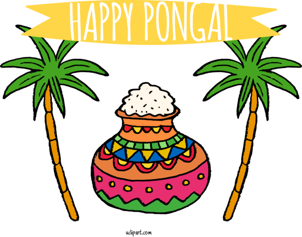 Free Holidays Green Plant Pineapple For Pongal Clipart Transparent Background