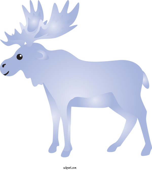 Free Animals Reindeer Moose Cartoon For Reindeer Clipart Transparent Background