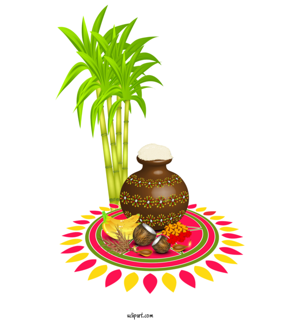 Free Holidays Palm Tree Tree Plant For Pongal Clipart Transparent Background