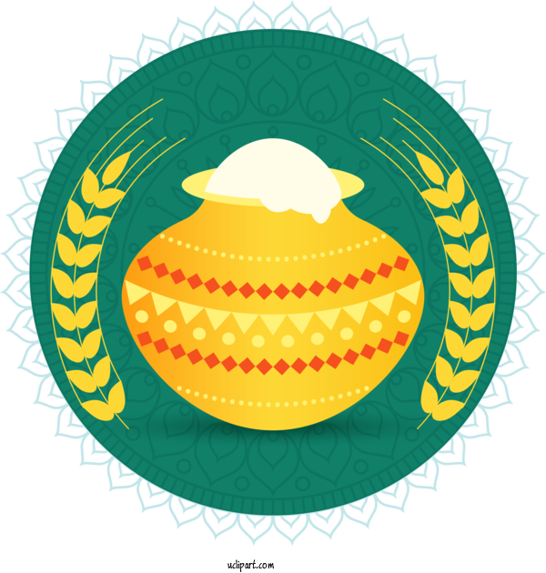 Free Holidays Yellow Circle For Pongal Clipart Transparent Background