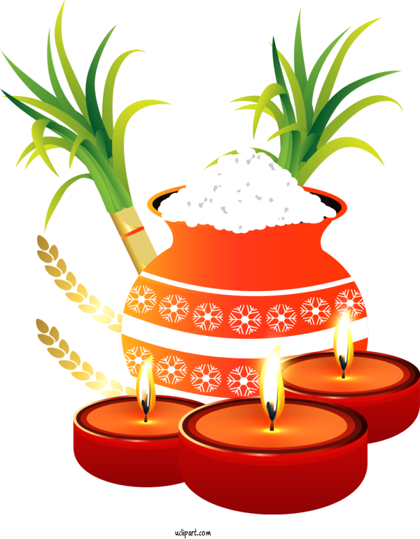 Free Holidays Flowerpot Plant Vegetable For Pongal Clipart Transparent Background