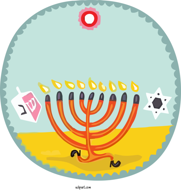 Free Holidays Menorah Yellow Hanukkah For Hanukkah Clipart Transparent Background