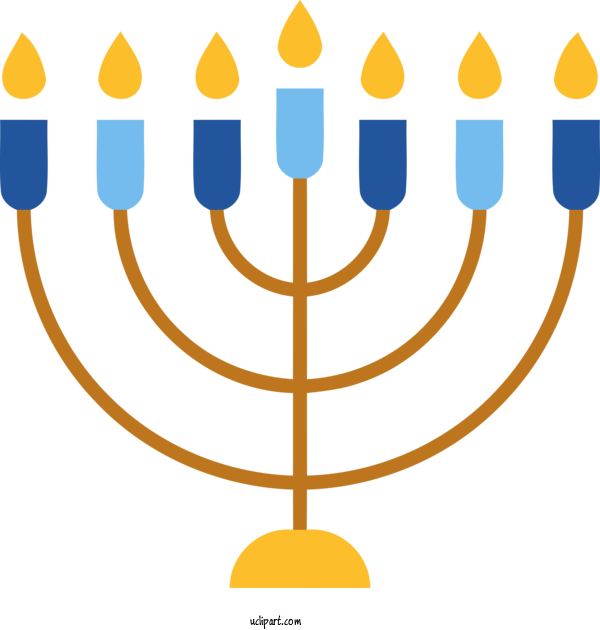 Free Holidays Menorah Hanukkah Line For Hanukkah Clipart Transparent Background