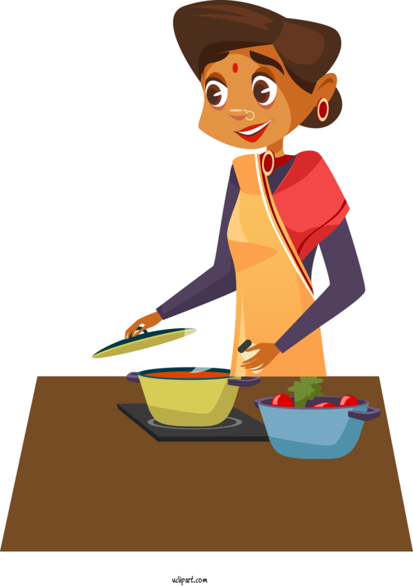 Free Holidays Cartoon Cooking Meal For Pongal Clipart Transparent Background