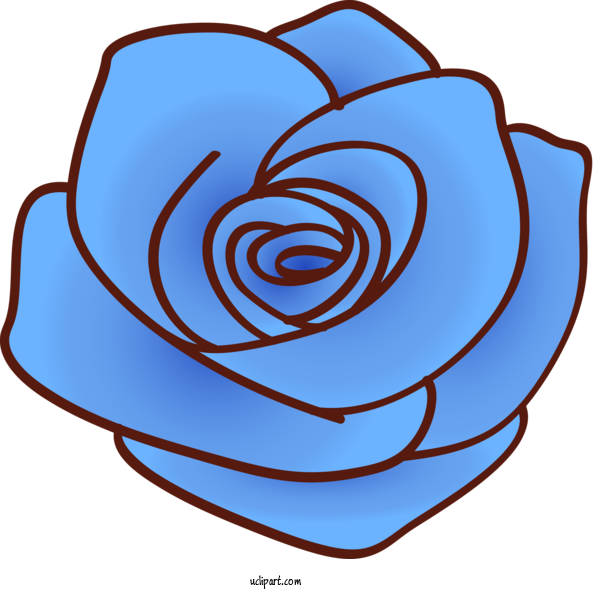 Free Flowers Line Art Rose Blue Rose For Rose Clipart Transparent Background