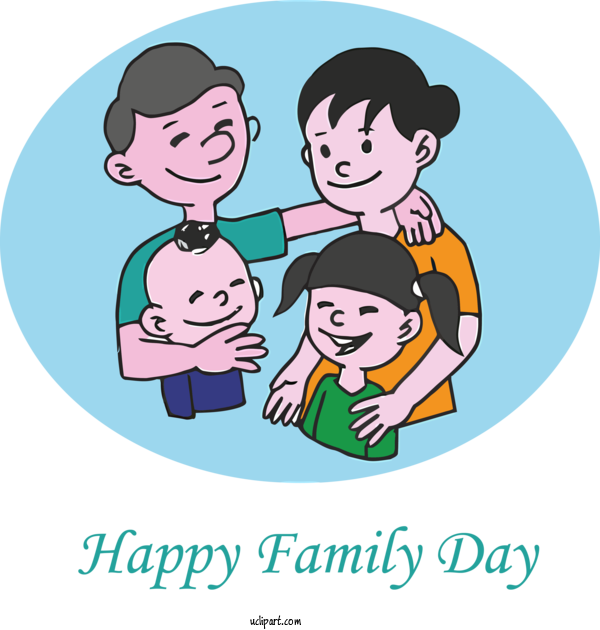 Free Holidays Cartoon Sharing Cheek For Family Day Clipart Transparent Background