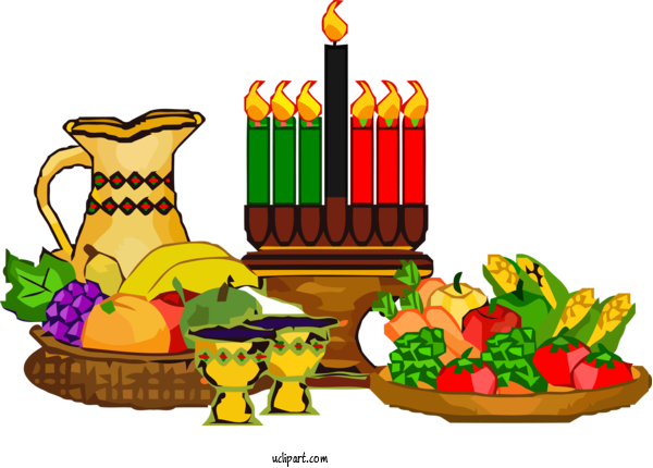 Free Holidays Junk Food Fast Food Side Dish For Kwanzaa Clipart Transparent Background