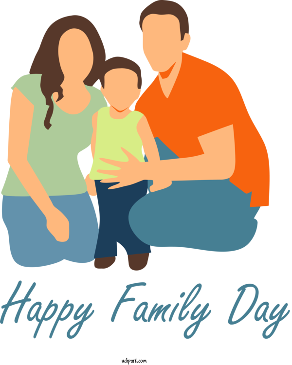Free Holidays People Text Font For Family Day Clipart Transparent Background