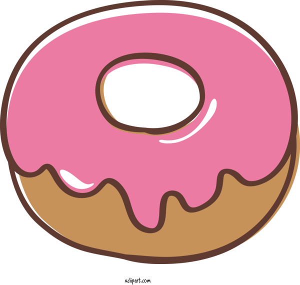 Free Food Pink Doughnut Lip For Donut Clipart Transparent Background