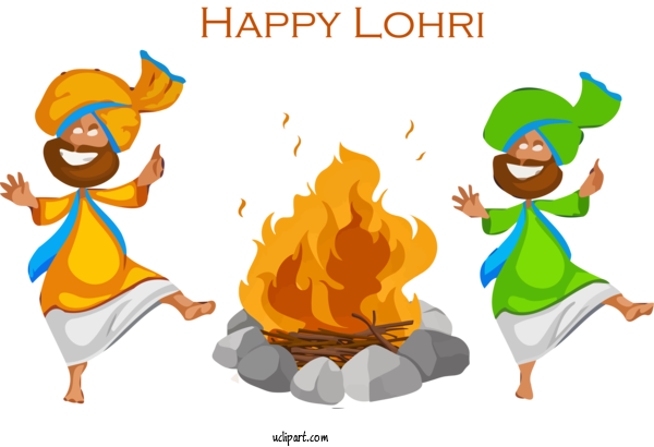 Free Holidays Cartoon For Lohri Clipart Transparent Background