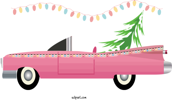Free Holidays Pink Vehicle Vehicle Door For Christmas Clipart Transparent Background