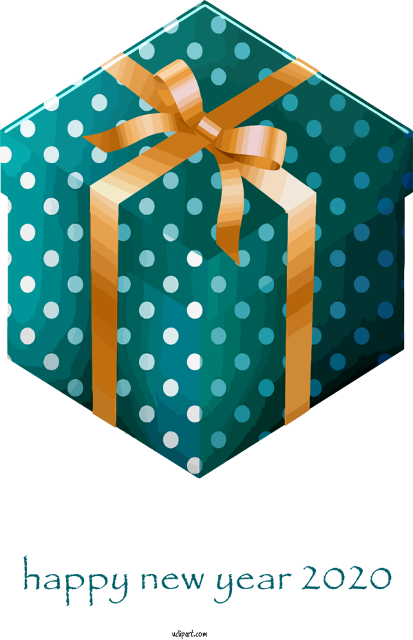 Free Holidays Present Turquoise Gift Wrapping For Christmas Clipart Transparent Background