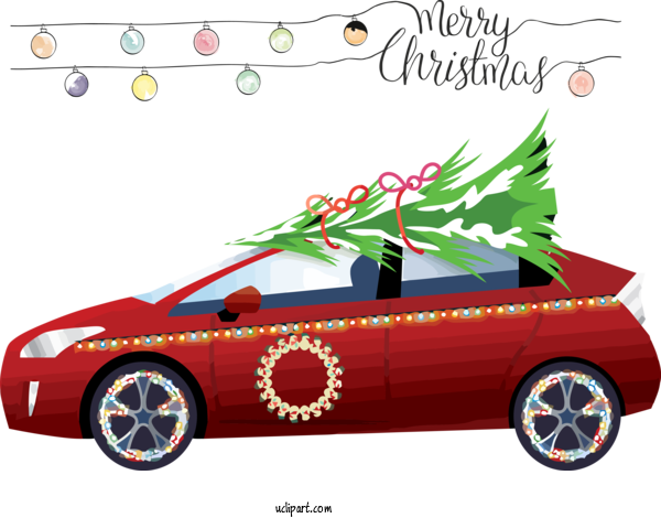 Free Holidays Vehicle Car Vehicle Door For Christmas Clipart Transparent Background