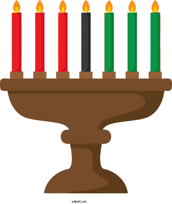 Free Holidays Candle Holder Candle Menorah For Kwanzaa Clipart Transparent Background