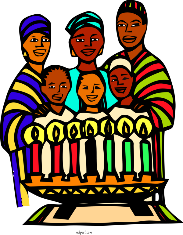 Free Holidays People Social Group Cartoon For Kwanzaa Clipart Transparent Background