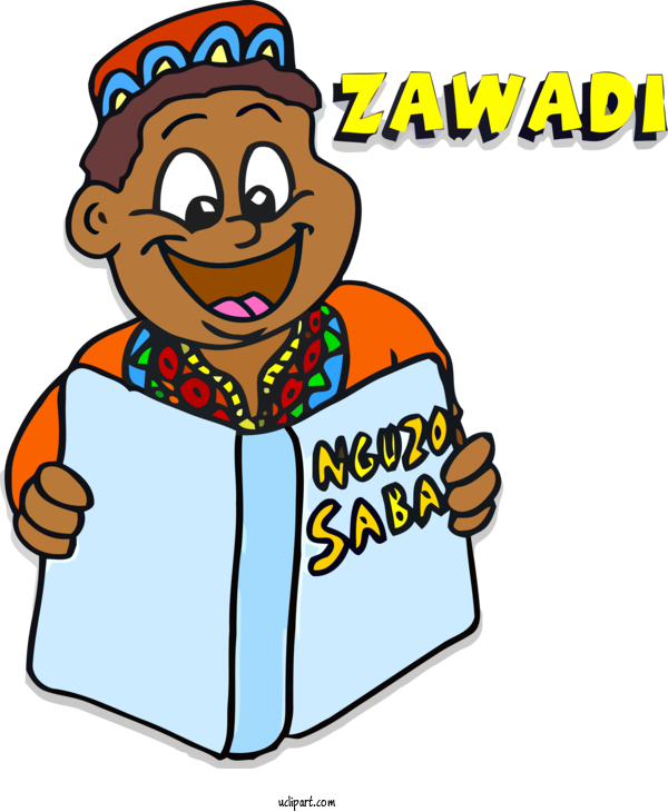 Free Holidays Cartoon Pleased Happy For Kwanzaa Clipart Transparent Background