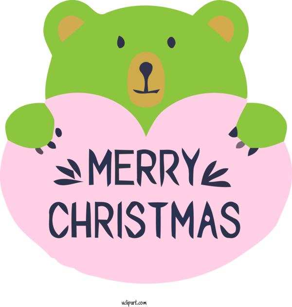 Free Holidays Bear Text Teddy Bear For Christmas Clipart Transparent Background
