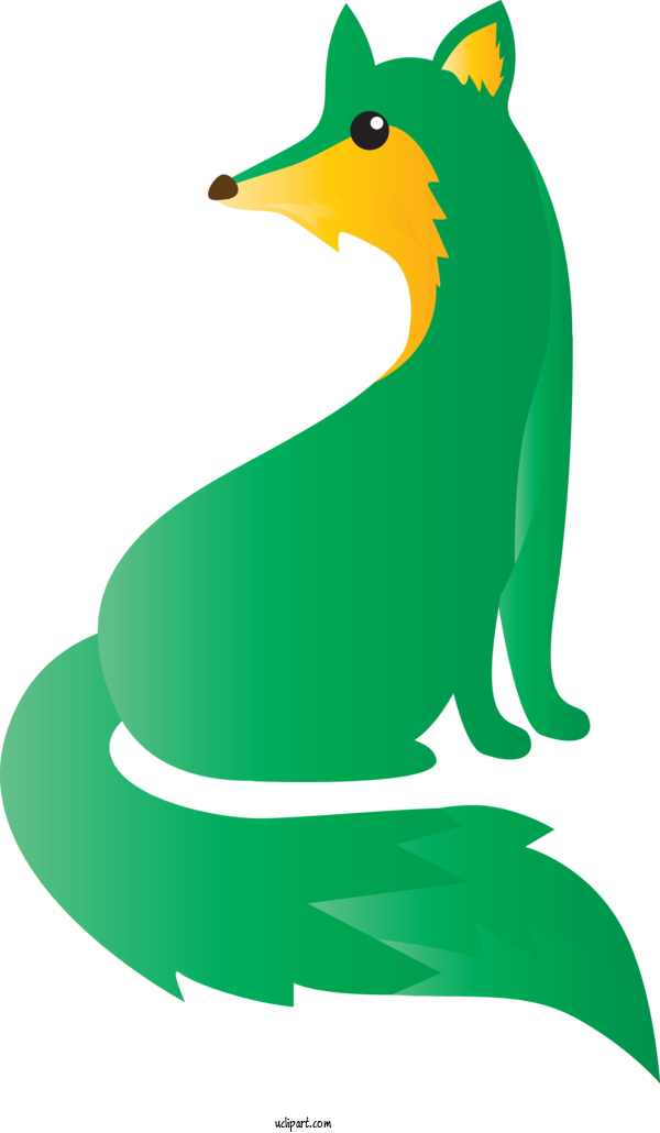 Free Animals Green Beak Animal Figure For Fox Clipart Transparent Background