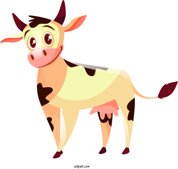 Free Holidays Cartoon Bovine Working Animal For Pongal Clipart Transparent Background