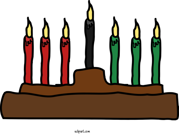 Free Holidays Candle Lighting For Kwanzaa Clipart Transparent Background