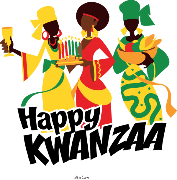 Free Holidays Celebrating Logo For Kwanzaa Clipart Transparent Background