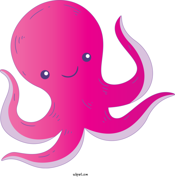 Free Animals Giant Pacific Octopus Octopus Pink For Octopus Clipart Transparent Background