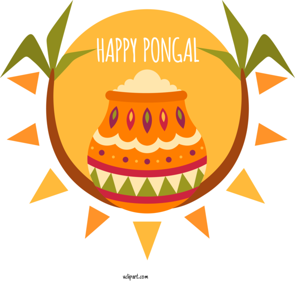 Free Holidays Logo For Pongal Clipart Transparent Background