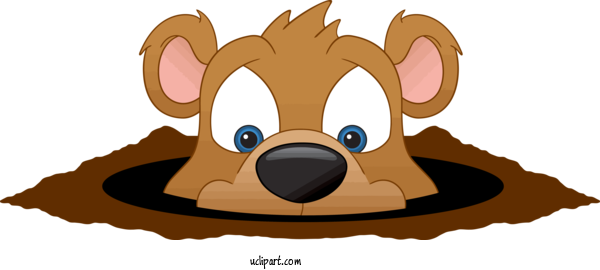 Free Holidays Cartoon Snout Nose For Groundhog Day Clipart Transparent Background