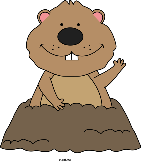 Free Holidays Groundhog Cartoon Groundhog Day For Groundhog Day Clipart Transparent Background