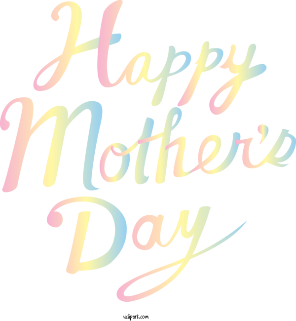 Free Holidays Text Font Line For Mothers Day Clipart Transparent Background