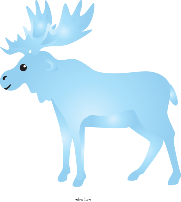 Free Animals Reindeer Animal Figure Moose For Reindeer Clipart Transparent Background
