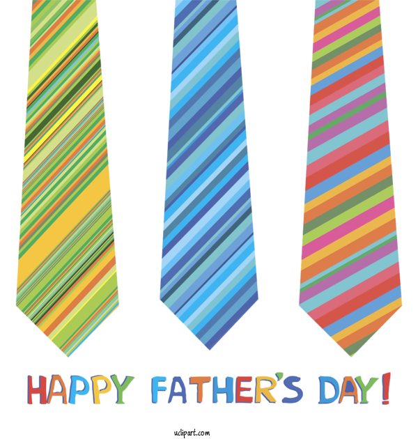 Free Holidays Yellow Turquoise Tie For Fathers Day Clipart Transparent Background