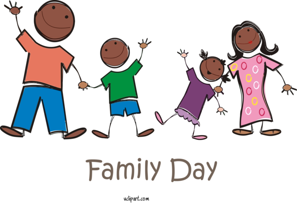 Free Holidays People Cartoon Playing With Kids For Family Day Clipart Transparent Background