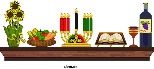 Free Holidays Candle Holder Event Cuisine For Kwanzaa Clipart Transparent Background