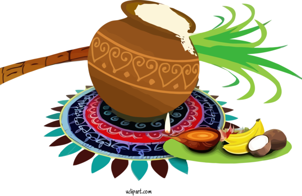 Free Holidays Drink Food Coffee For Pongal Clipart Transparent Background