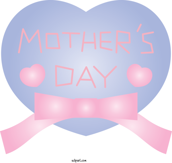 Free Holidays Pink Heart Text For Mothers Day Clipart Transparent Background