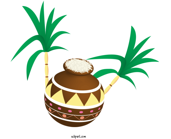 Free Holidays Palm Tree Tree Plant For Pongal Clipart Transparent Background