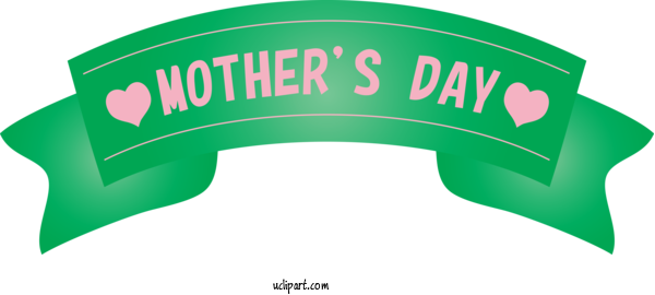 Free Holidays Green Text Logo For Mothers Day Clipart Transparent Background