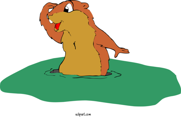 Free Holidays Cartoon Walrus Groundhog For Groundhog Day Clipart Transparent Background