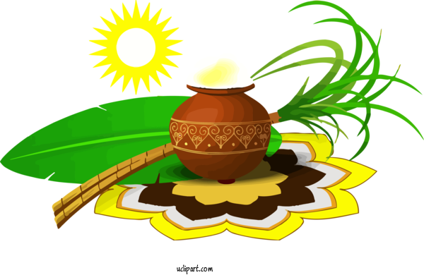 Free Holidays Plant South Indian Cuisine For Pongal Clipart Transparent Background