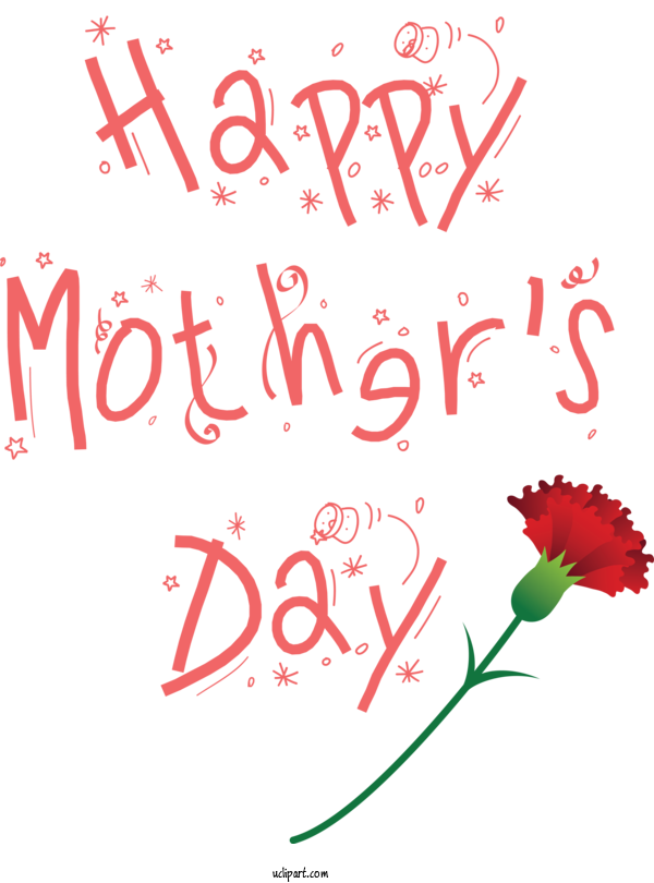Free Holidays Text Font Greeting For Mothers Day Clipart Transparent Background