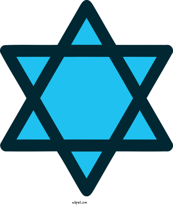 Free Holidays Turquoise Triangle Line For Hanukkah Clipart Transparent Background