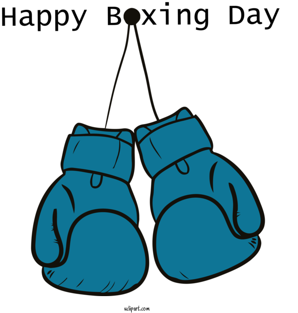 Free Holidays Turquoise Font Boxing Glove For Boxing Day Clipart Transparent Background